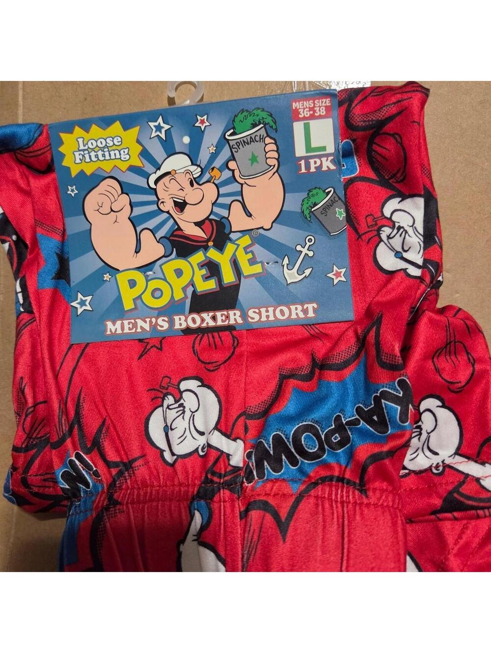 Popeye Men's Red and Multi Boxers-and-brief